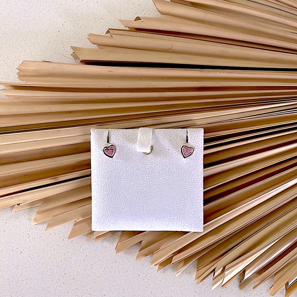 Swarovski Pink Heart Earrings